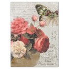 Vintage Bowl Florals and Butterfly Decoupage