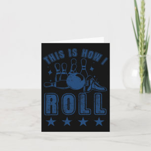 Vintage Bowling Bowler  Card