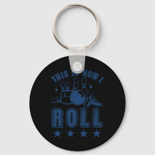 Vintage Bowling Bowler Key Ring