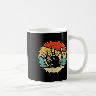 Vintage Bowling Strikes Retro Lovers Ll Art Bowler Coffee Mug