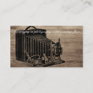 Vintage Box Camera Photographer Business Card