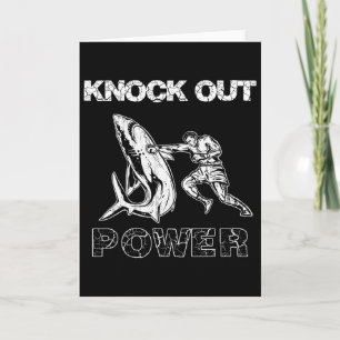 Vintage Boxer Man Knock Out Power, Best Boxing Kic Card