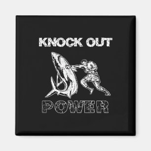 Vintage Boxer Man Knock Out Power, Best Boxing Kic Magnet
