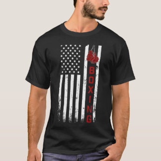 Vintage Boxing American Flag  Professional Boxer a T-Shirt