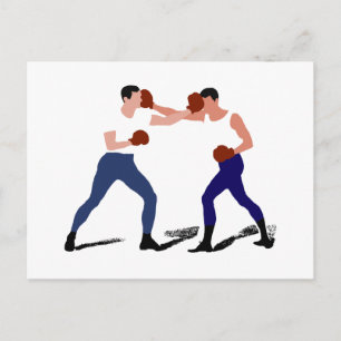 vintage boxing gifts postcard
