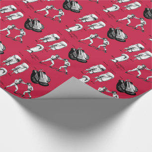 vintage boxing gifts wrapping paper