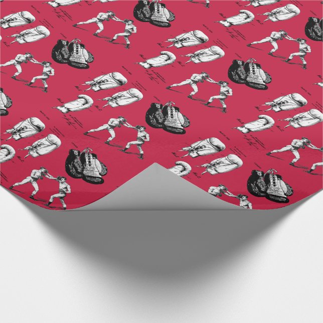 vintage boxing gifts wrapping paper (Corner)