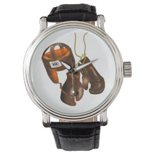 Vintage Boxing Gloves and Helmet Watch