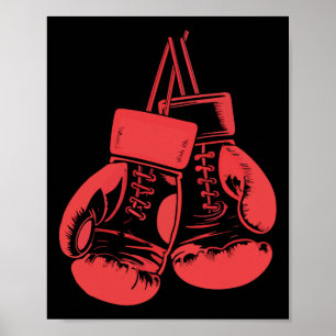 Vintage Boxing Gloves Kickboxing Boxing Lover Boxe Poster