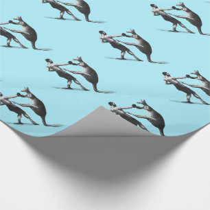 Vintage Boxing kangaroo Wrapping Paper