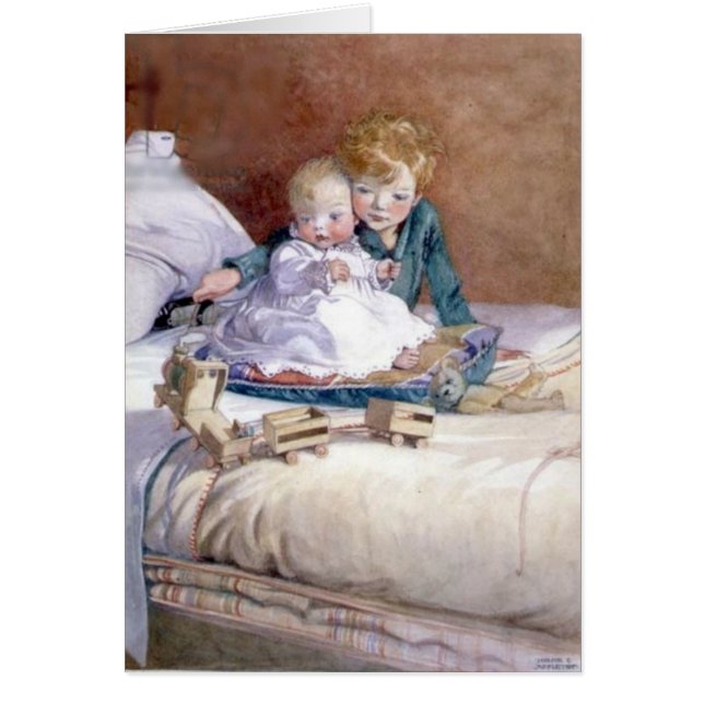 Vintage - Boy & Baby Sister, (Front)