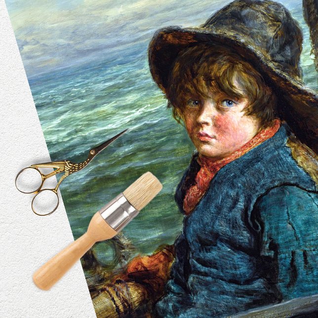 Vintage Boy Seascape Tissue Paper (Creator Uploaded)