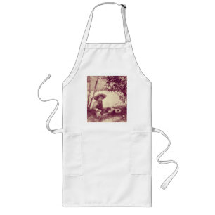 Vintage Boy With Dog At Rest Apron