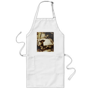 Vintage Boy With Dog At Rest Apron
