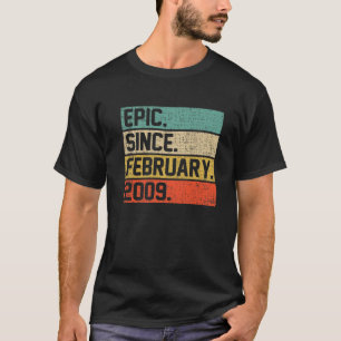 Vintage Boys Girls 13Th Birthday Epic Since Februa T-Shirt