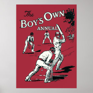 Vintage Boy's Own Annual - Archival Cricket Print