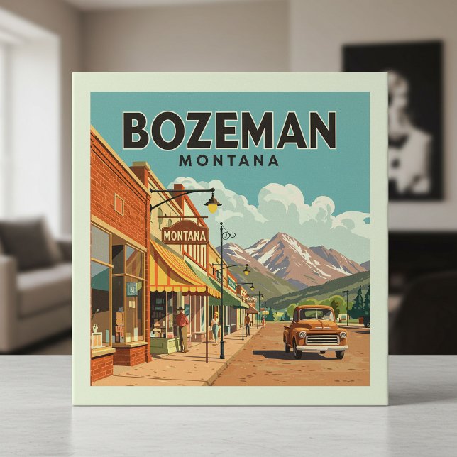 Vintage Bozeman Montana Ceramic Tile (Creator Uploaded)