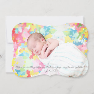 Vintage Bracket Photo Thank You Note Stationery Card