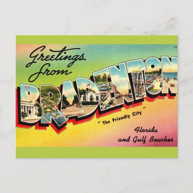 Vintage Bradenton FL Postcard (Front)