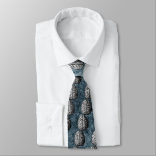 VINTAGE BRAIN DRAWING TIE