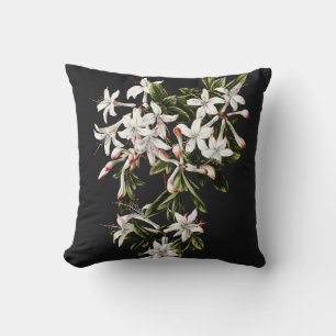Vintage Branch of White Azaleas in Bloom Cushion