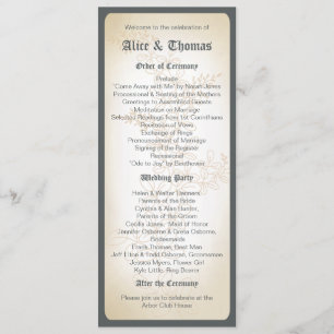 Vintage Branch - Wedding Program