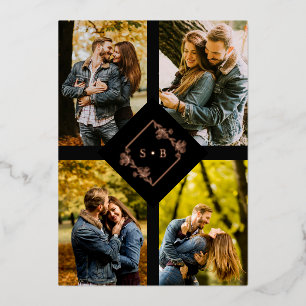 Vintage Branches Diamond Shape Rose Gold 4 Photos