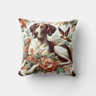 Vintage Braque Français Illustration Cushion