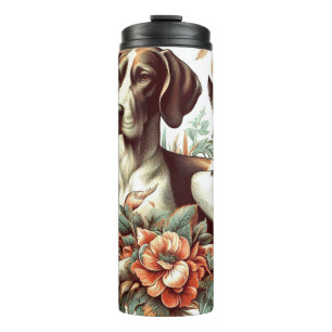 Vintage Braque Français  Illustration Thermal Tumbler