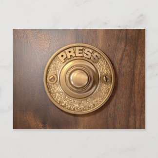 Vintage Brass Doorbell Postcard