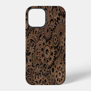 Vintage Brass Gears Top View iPhone 12 Case