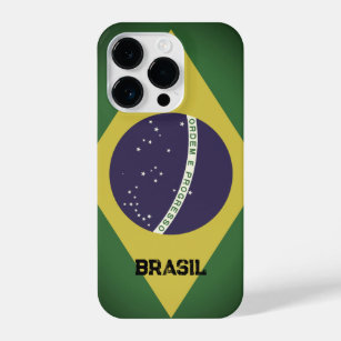 Vintage Brazil flag custom iPhone 14 pro case