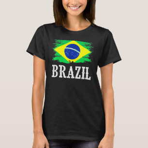 Vintage Brazil Flag I Love Brazil T-Shirt
