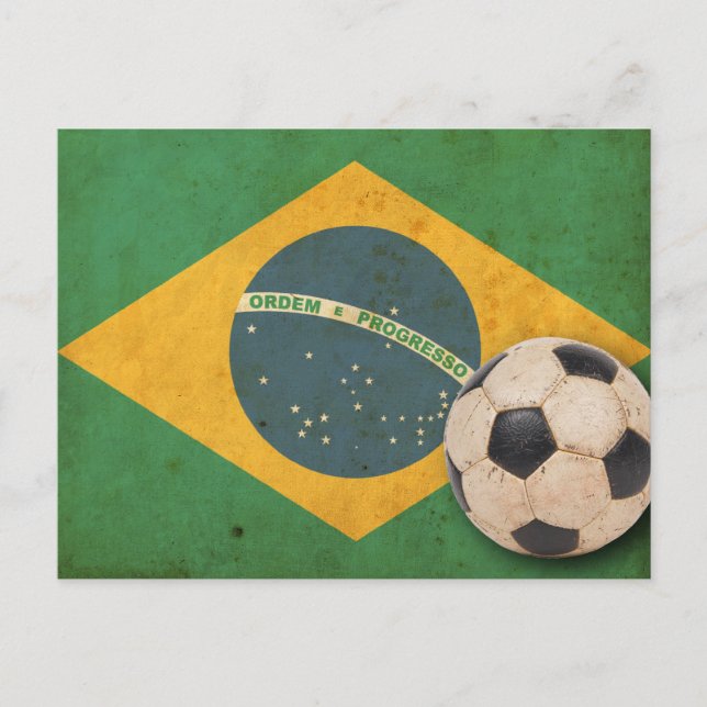 Vintage Brazil Flag Postcard (Front)