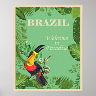 Vintage Brazil Travel  Poster