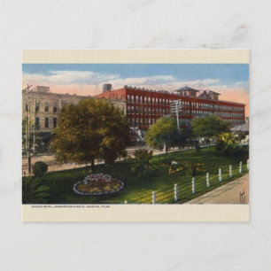 Vintage Brazos Hotel Houston Texas Postcard