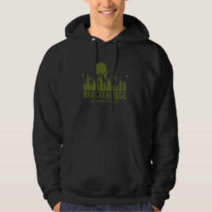 Vintage Breckenridge Colorado CO Ski Mountain Outd Hoodie