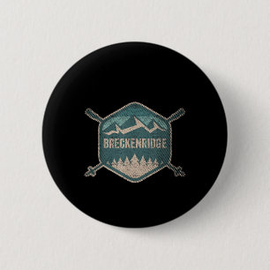 Vintage Breckenridge Souvenir Ski Retro Breckinrid 6 Cm Round Badge