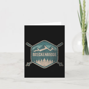 Vintage Breckenridge Souvenir Ski Retro Breckinrid Card