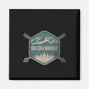Vintage Breckenridge Souvenir Ski Retro Breckinrid Magnet