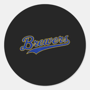 Vintage Brewers Retro Clic Gifts For Men Women Classic Round Sticker