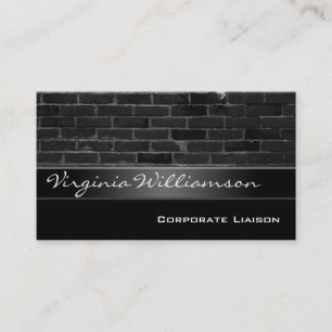 Vintage Brick Personal Black Business Cards