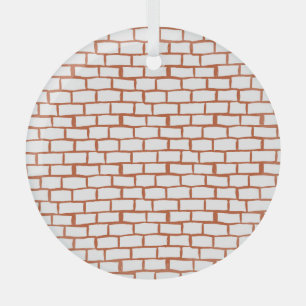 Vintage Brick: Textured Background Detail. Glass Tree Decoration