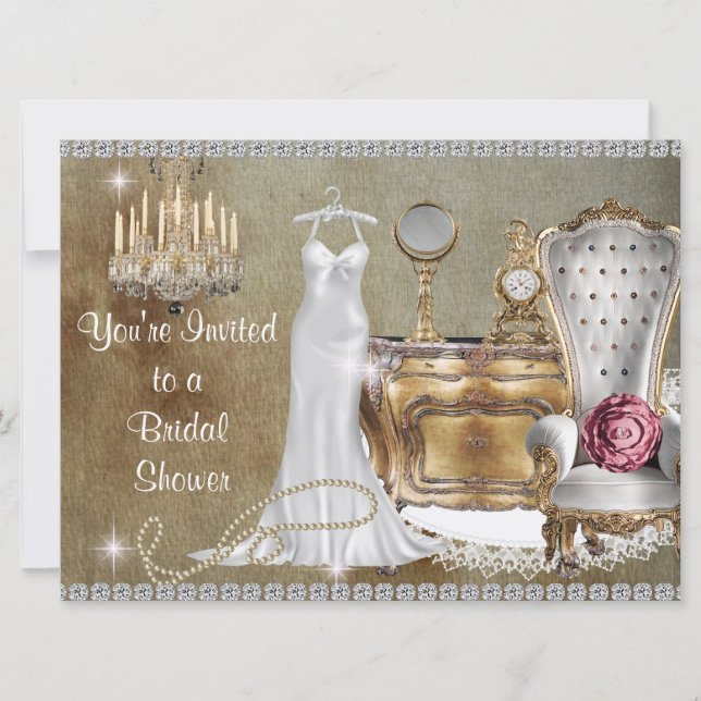 VINTAGE BRIDAL SHOWER INVITATION (Front)