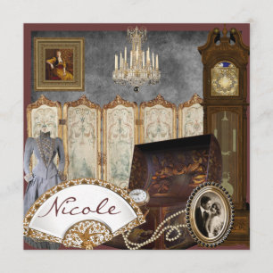 Vintage Bridal Shower Invitation Personalised