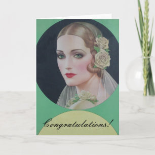 Vintage Bride 1931 Card