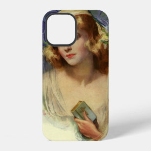 Vintage Bride holding a Bible, Religious Wedding iPhone Case