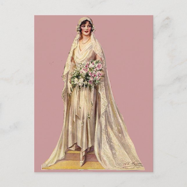 Vintage Bride Postcard (Front)
