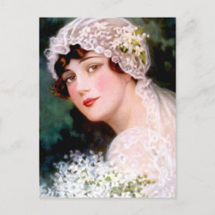 Vintage Bride  Postcard