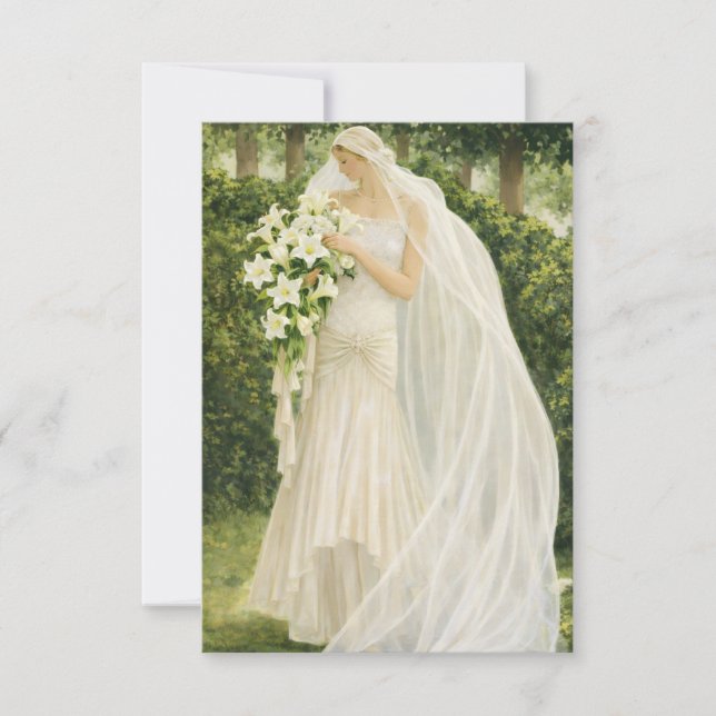 Vintage Bride Thank You Card (Front)